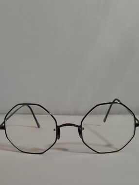 Vintage Octagonal Thin Metal Frame Glasses